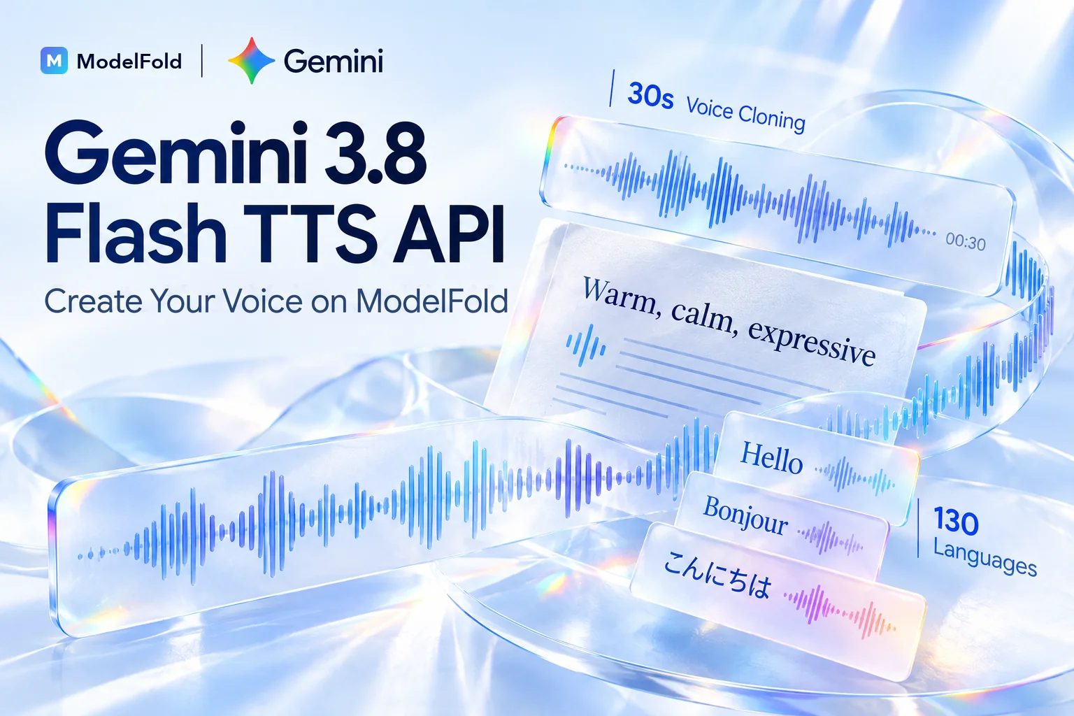 Gemini 3.8 Flash TTS API：用 30 秒声音克隆打造专属声音