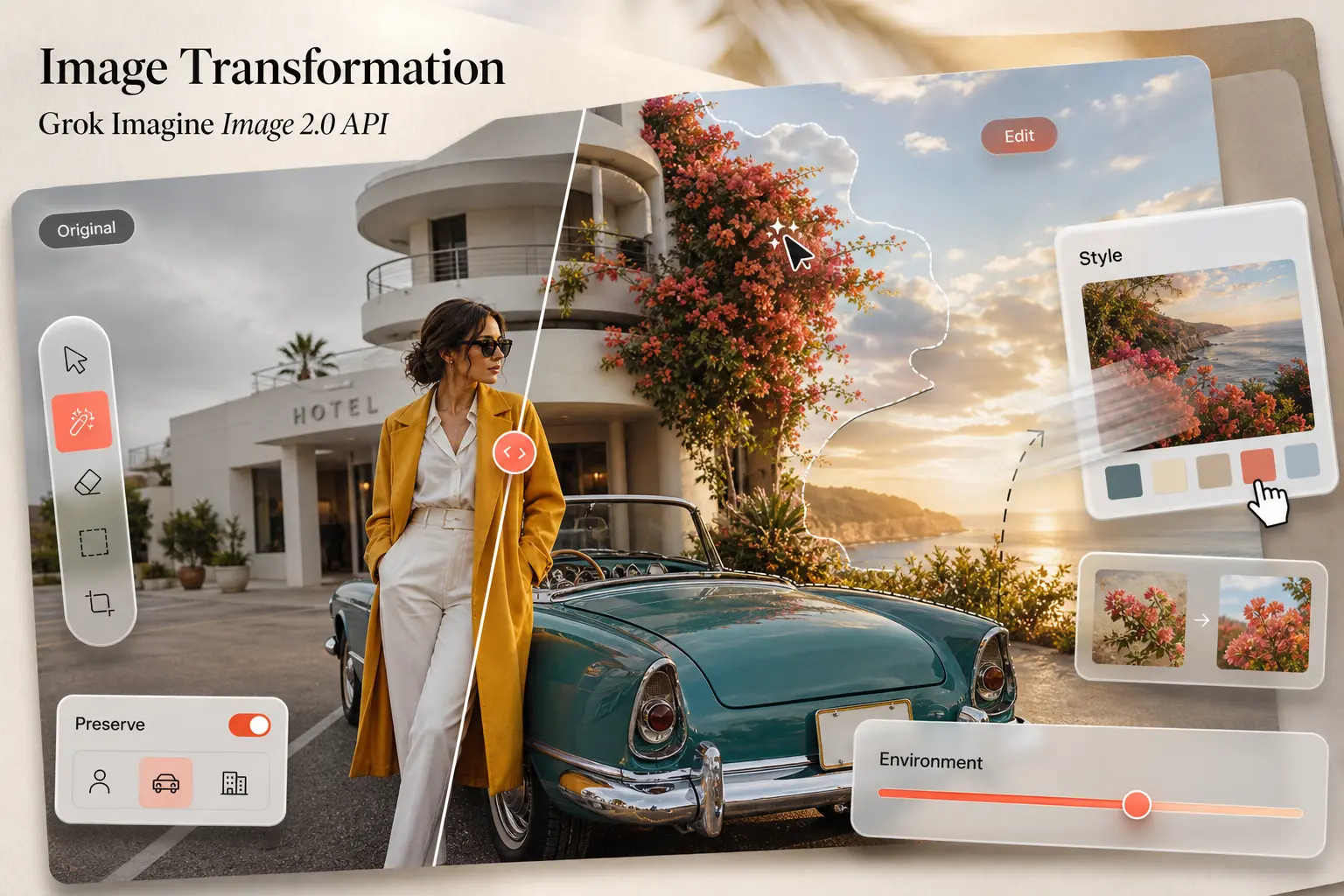 通过 Grok Imagine Image 2.0 API 编辑改造已有图像