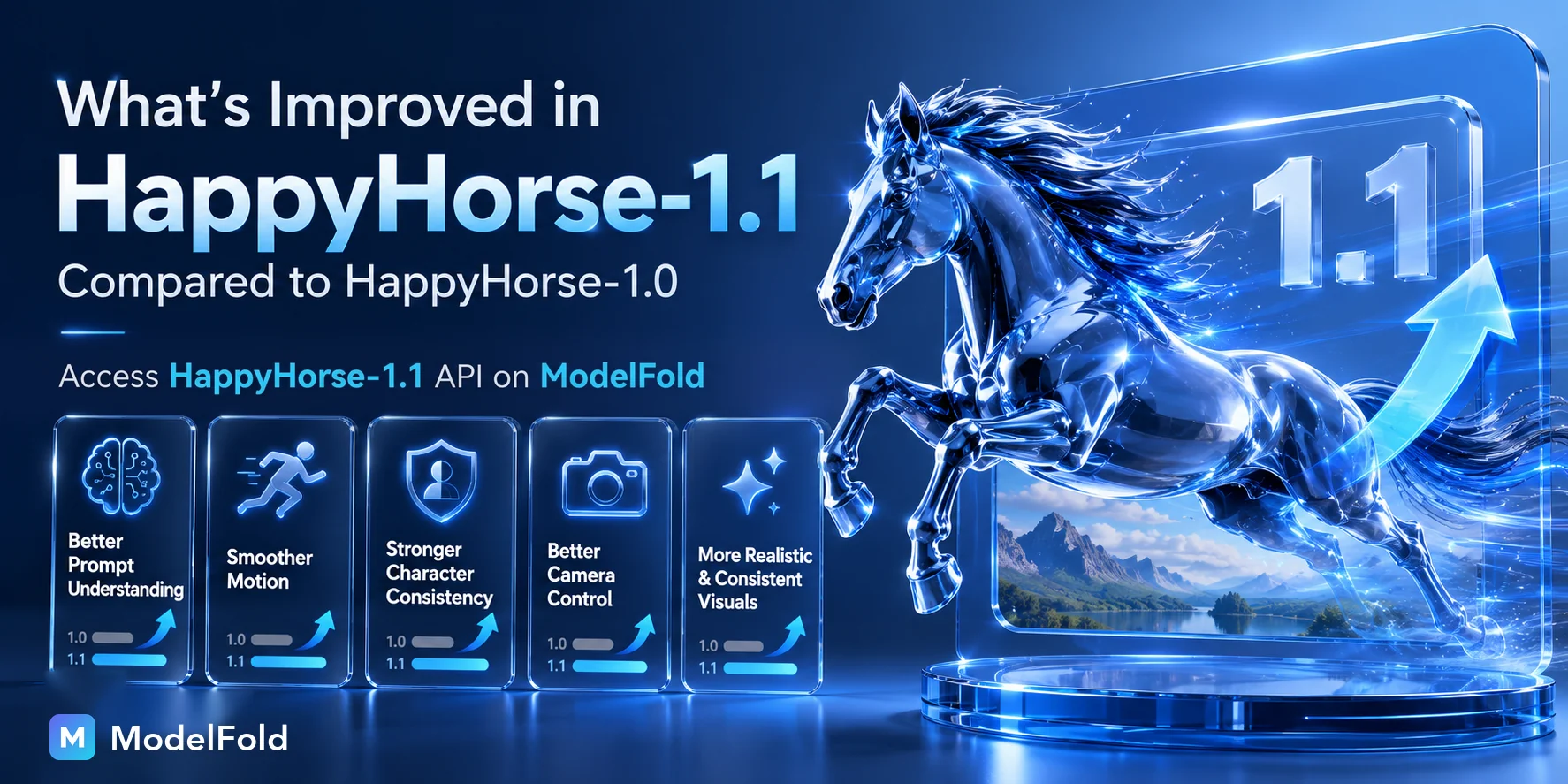 HappyHorse-1.1 相比 HappyHorse-1.0 的提升